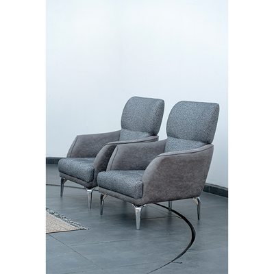 Vitalli 1 Seater Fabric Sofa - Grey