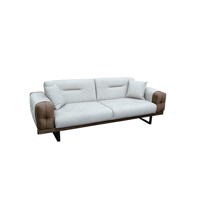 Bona 3 Seater Fabric Sofa - Beige/Brown