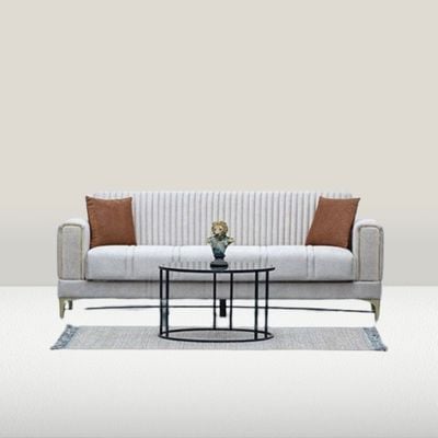 Tuna 8-Seater Fabric Sofa Set - Beige - With 2-Year Warranty