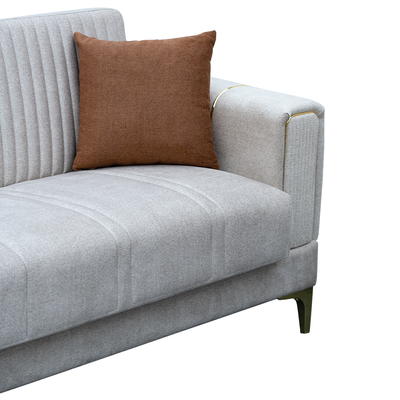 Tuna 3 Seater Fabric Sofa - Beige