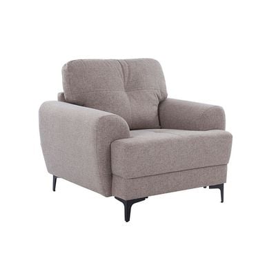 Glasgow 1-Seater Fabric Sofa - Warm Grey