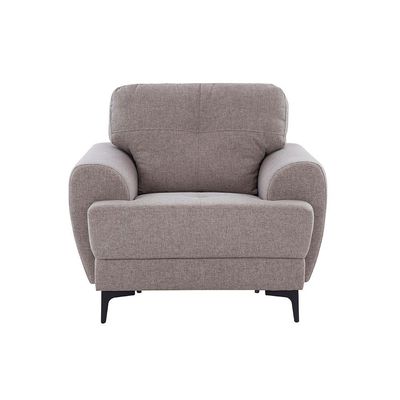 Glasgow 1-Seater Fabric Sofa - Warm Grey