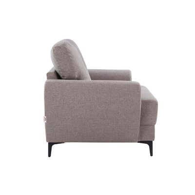 Glasgow 1-Seater Fabric Sofa - Warm Grey