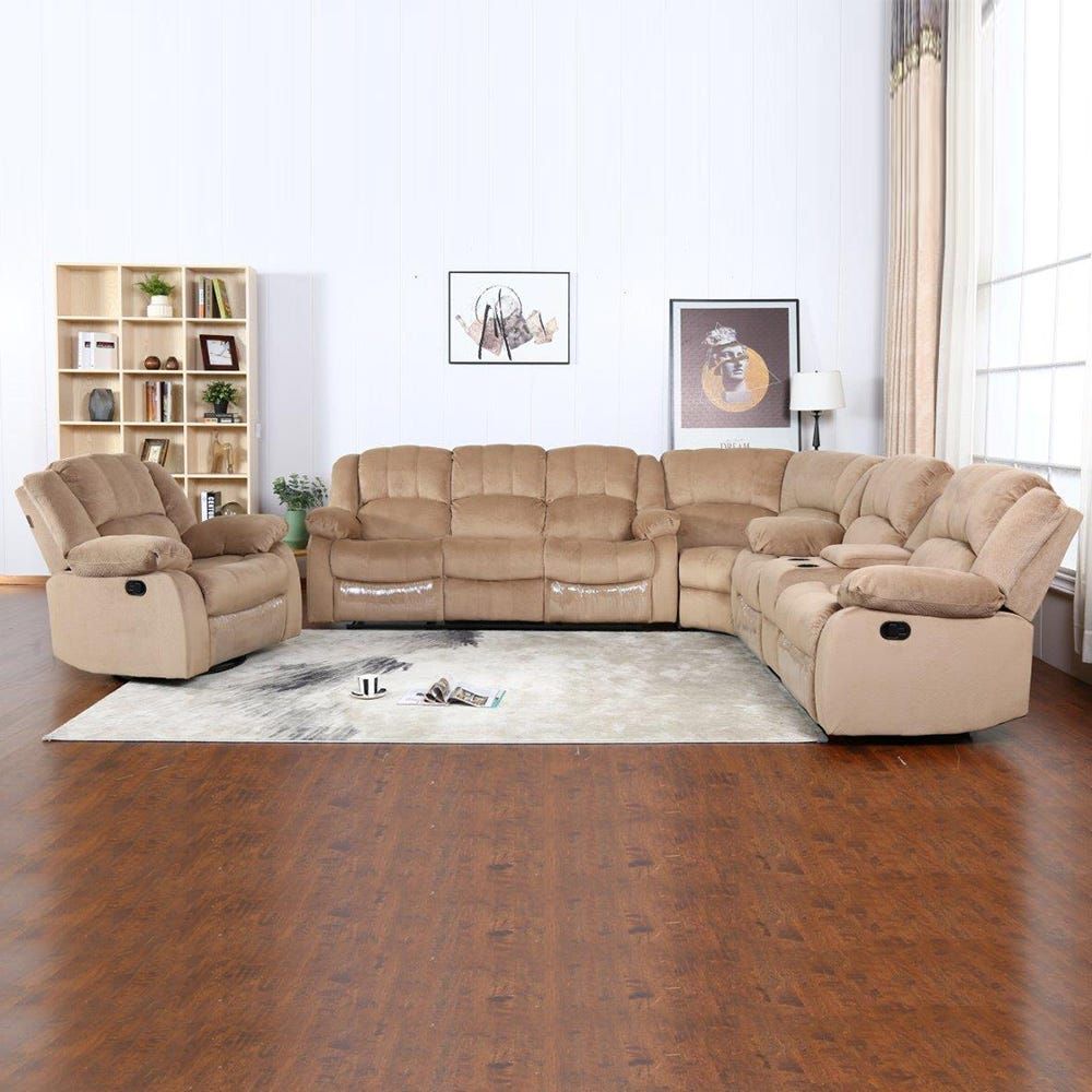 Buy Ario Fabric Recliner Corner Sofa Beige Online Danube Home UAE