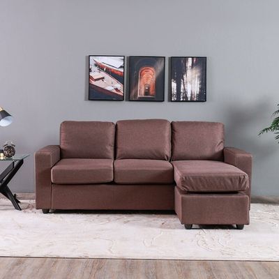 Lara 3-Seater Fabric Left & Right Reversible Corner Sofa