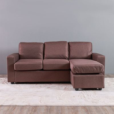 Lara 3-Seater Fabric Left & Right Reversible Corner Sofa