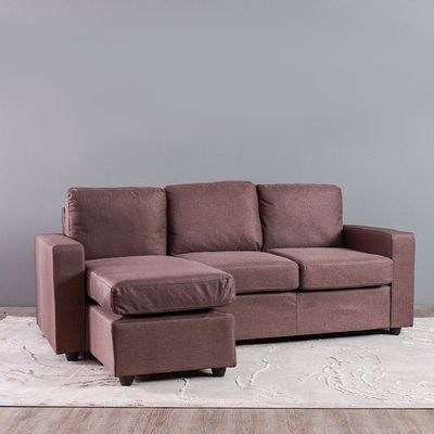 Lara 3-Seater Fabric Left & Right Reversible Corner Sofa