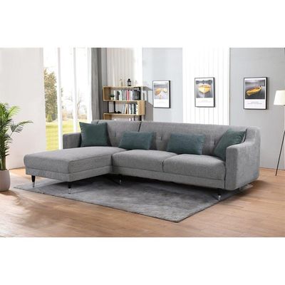 Celina Left Corner Fabric Sofa - Olive