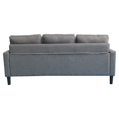 Sydney Reversible L/R Fabric Corner Sofa with Ottoman - Velvet light Grey