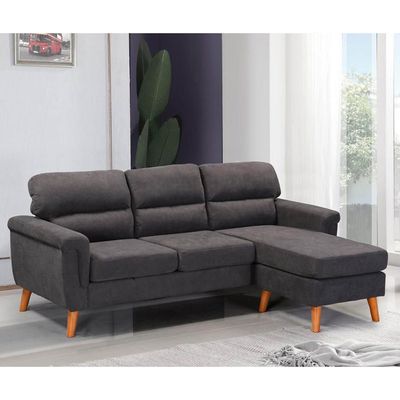 Sky Reversible L/R Fabric Corner Sofa - Grey