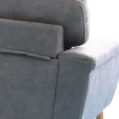 Sky Reversible L/R Fabric Corner Sofa - Grey