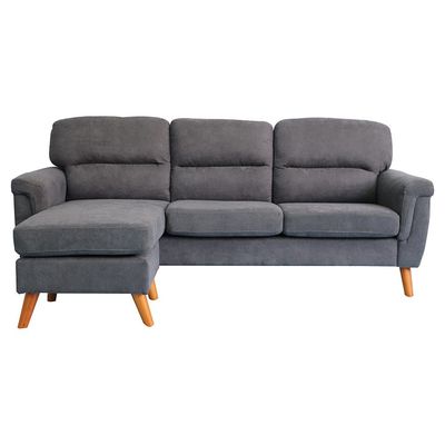 Sky Reversible L/R Fabric Corner Sofa - Grey