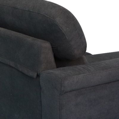 Sky Reversible L/R Fabric Corner Sofa - Black