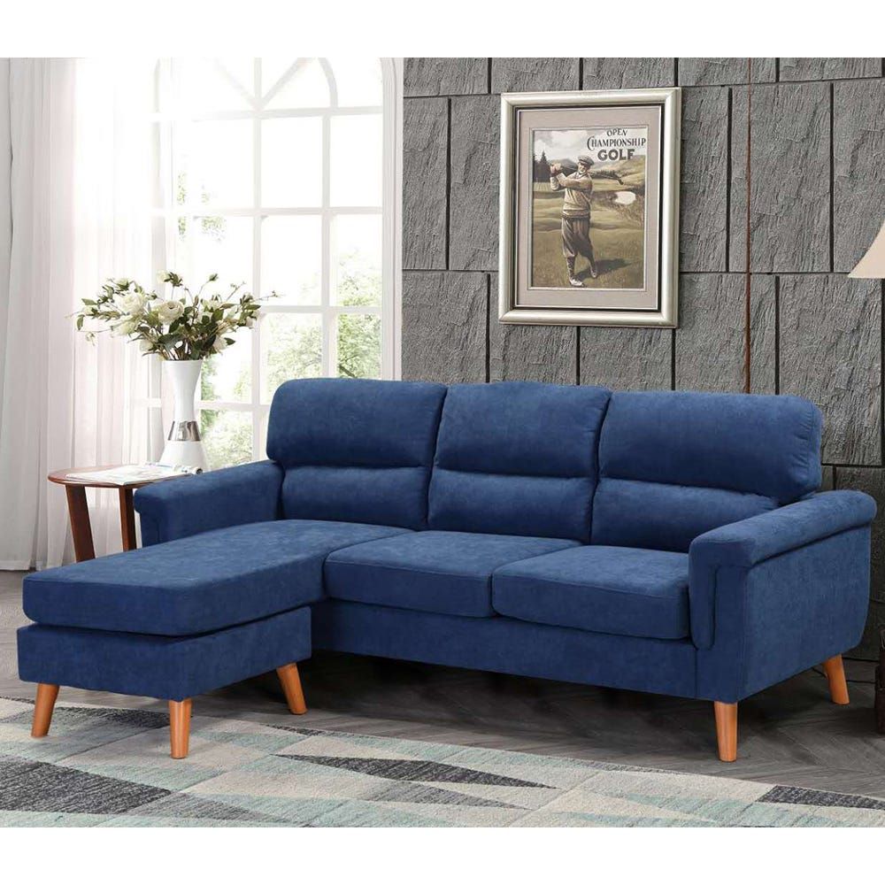 Buy Sky Reversible L/R Fabric Corner Sofa - Blue Online | Danube Home UAE