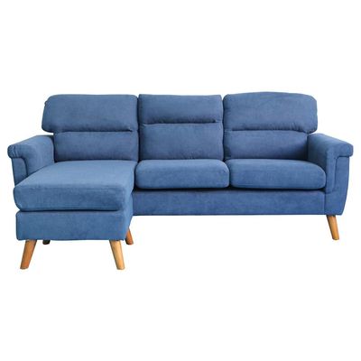 Sky Reversible L/R Fabric Corner Sofa - Blue