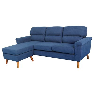 Sky Reversible L/R Fabric Corner Sofa - Blue