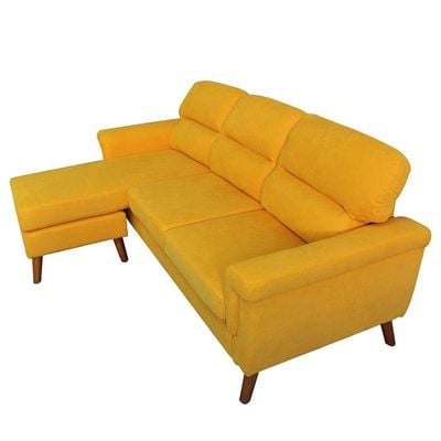 Sky Reversible L/R Fabric Corner Sofa - Yellow