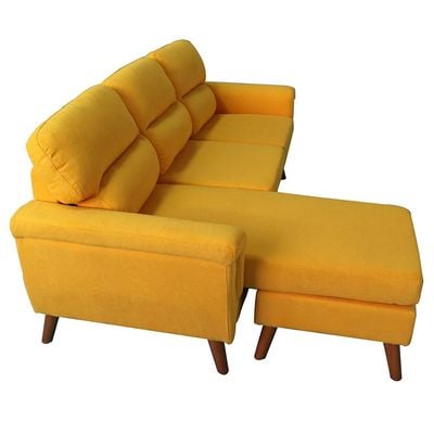 Sky Reversible L/R Fabric Corner Sofa - Yellow