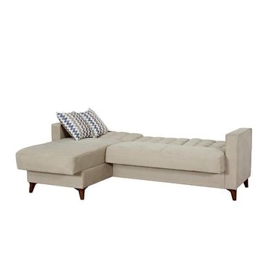 Luciana Plus Fabric L-Shape Sofa Set-Sand Beige