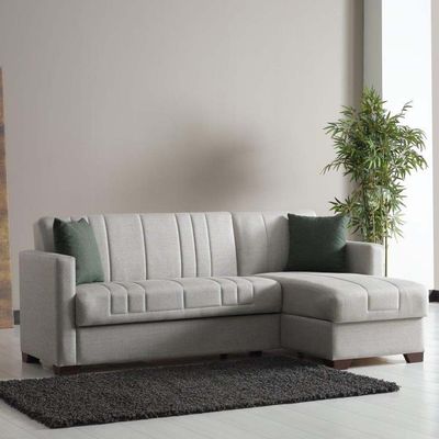 Oasis 3-Seater Fabric Corner Sofa Bed with Storage