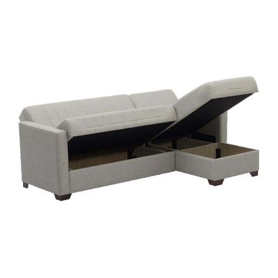 Oasis 3-Seater Fabric Corner Sofa Bed with Storage