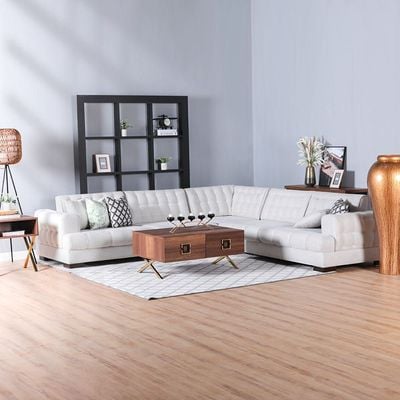 New Beta Fabric Corner Sectional Sofa-Beige