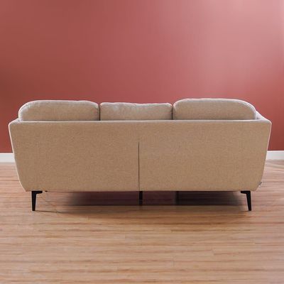 Zendaya Fabric Corner Sofa-Light Brown