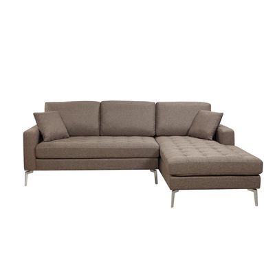 Willem Right Corner Fabric Sofa-Brown