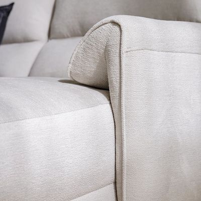 Quincy Fabric Right Corner With  Electric Recliner - Beige