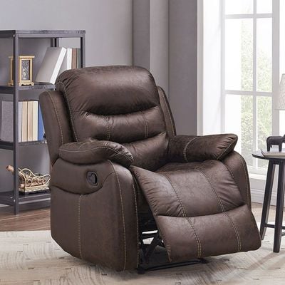 Adric One Seater Airleather Manual Recliner - Brown