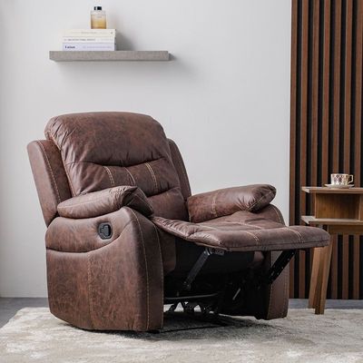 Adric One Seater Airleather Manual Recliner - Brown