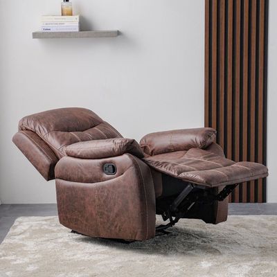 Adric One Seater Airleather Manual Recliner - Brown