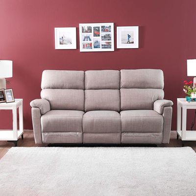 Wilton 3-Seater Fabric Recliner Sofa - Heather Grey