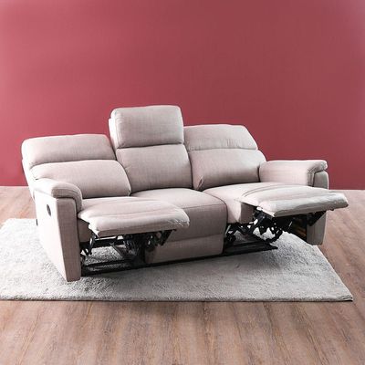 Wilton 3-Seater Fabric Recliner Sofa - Heather Grey