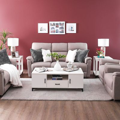 Wilton 3-Seater Fabric Recliner Sofa - Heather Grey