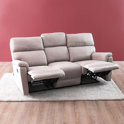 Wilton 3-Seater Fabric Recliner Sofa - Heather Grey