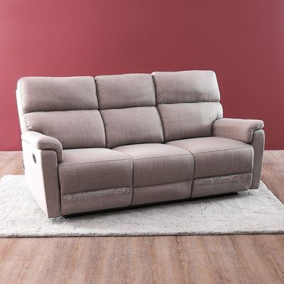 Wilton 3-Seater Fabric Recliner Sofa - Heather Grey