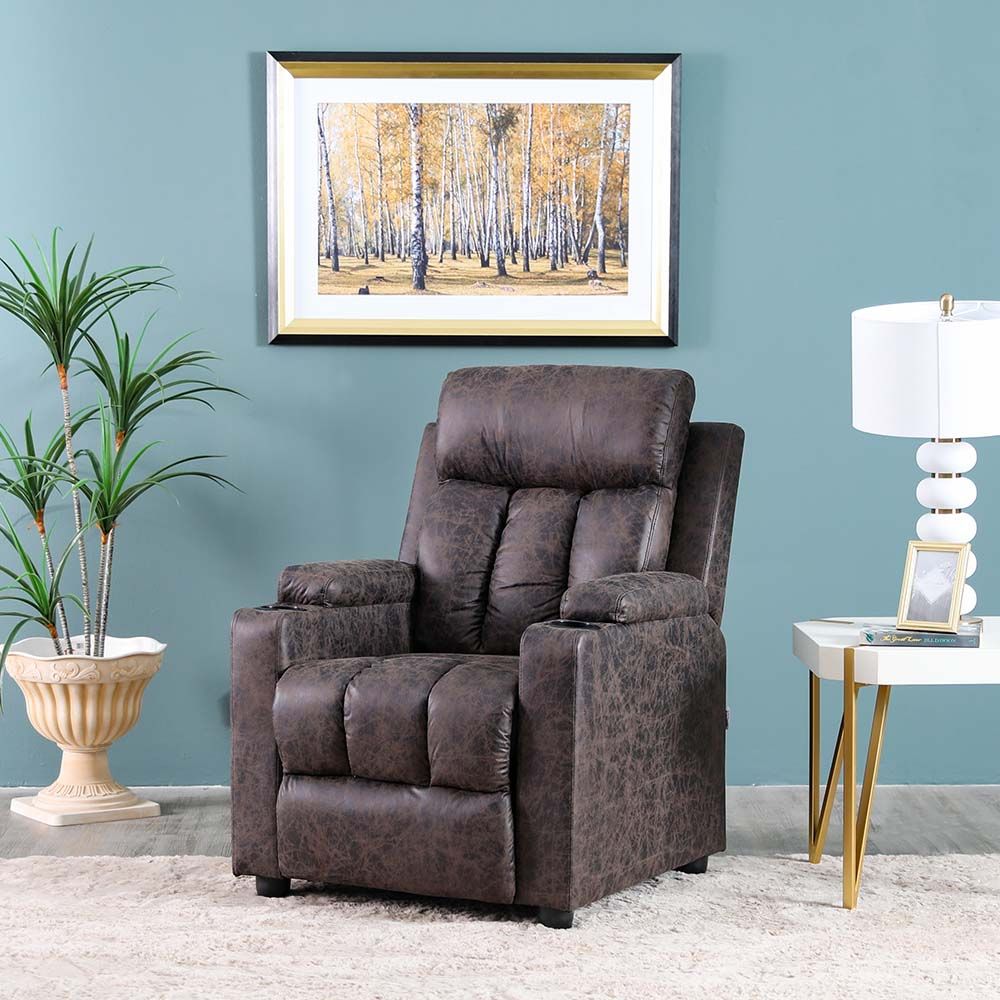 Dark teal best sale leather recliner