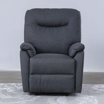 Burlington Manual Fabric Recliner Set - Dark Grey