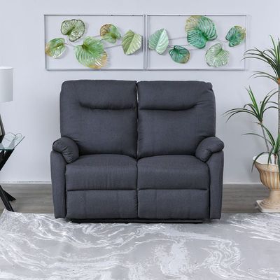 Burlington Manual Fabric Recliner Set - Dark Grey