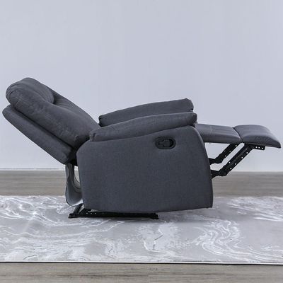 Burlington Manual Fabric Recliner Set - Dark Grey