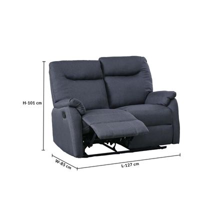 Burlington Manual Fabric Recliner Set - Dark Grey