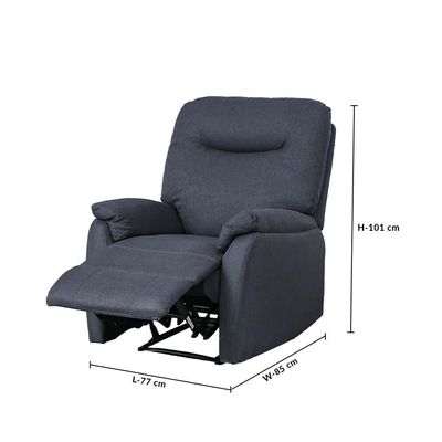 Burlington Manual Fabric Recliner Set - Dark Grey