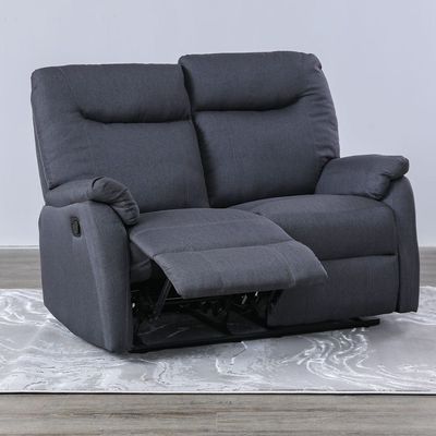 Burlington Manual Fabric Recliner Set - Dark Grey