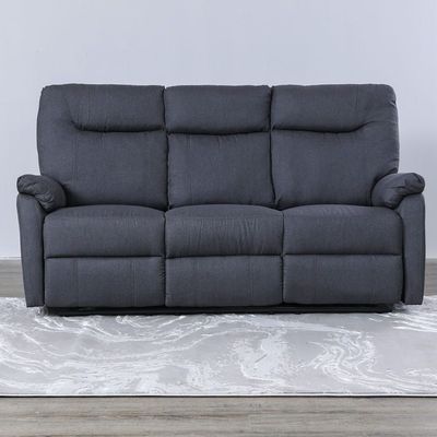 Burlington Manual Fabric Recliner Set - Dark Grey