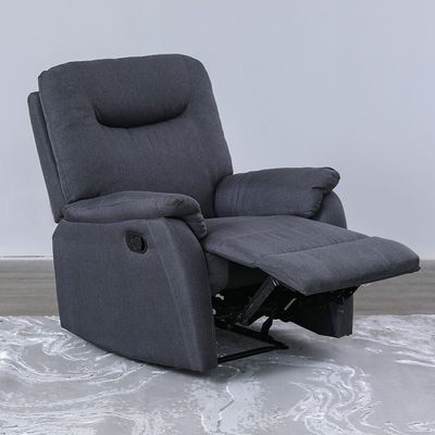 Burlington Manual Fabric Recliner Set - Dark Grey