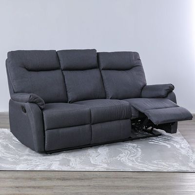 Burlington Manual Fabric Recliner Set - Dark Grey