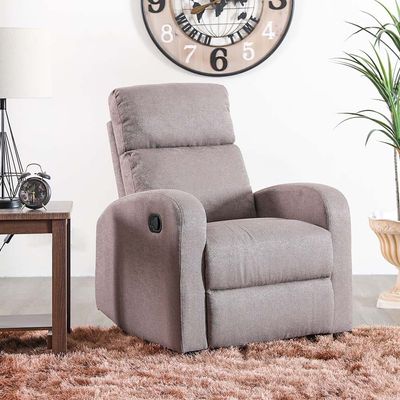 Verona 3+2+1 Seater Manual Fabric Recliner Set- Brown