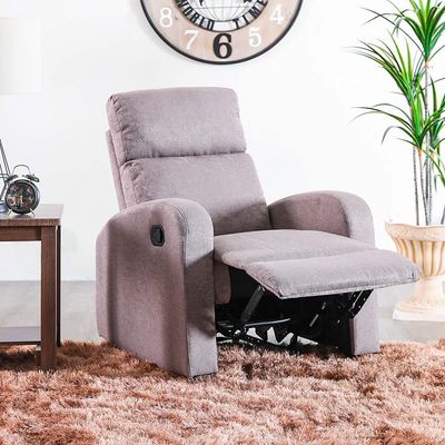 Verona 3+2+1 Seater Manual Fabric Recliner Set- Brown