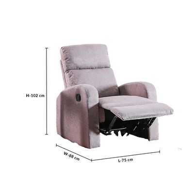 Verona 3+2+1 Seater Manual Fabric Recliner Set- Brown